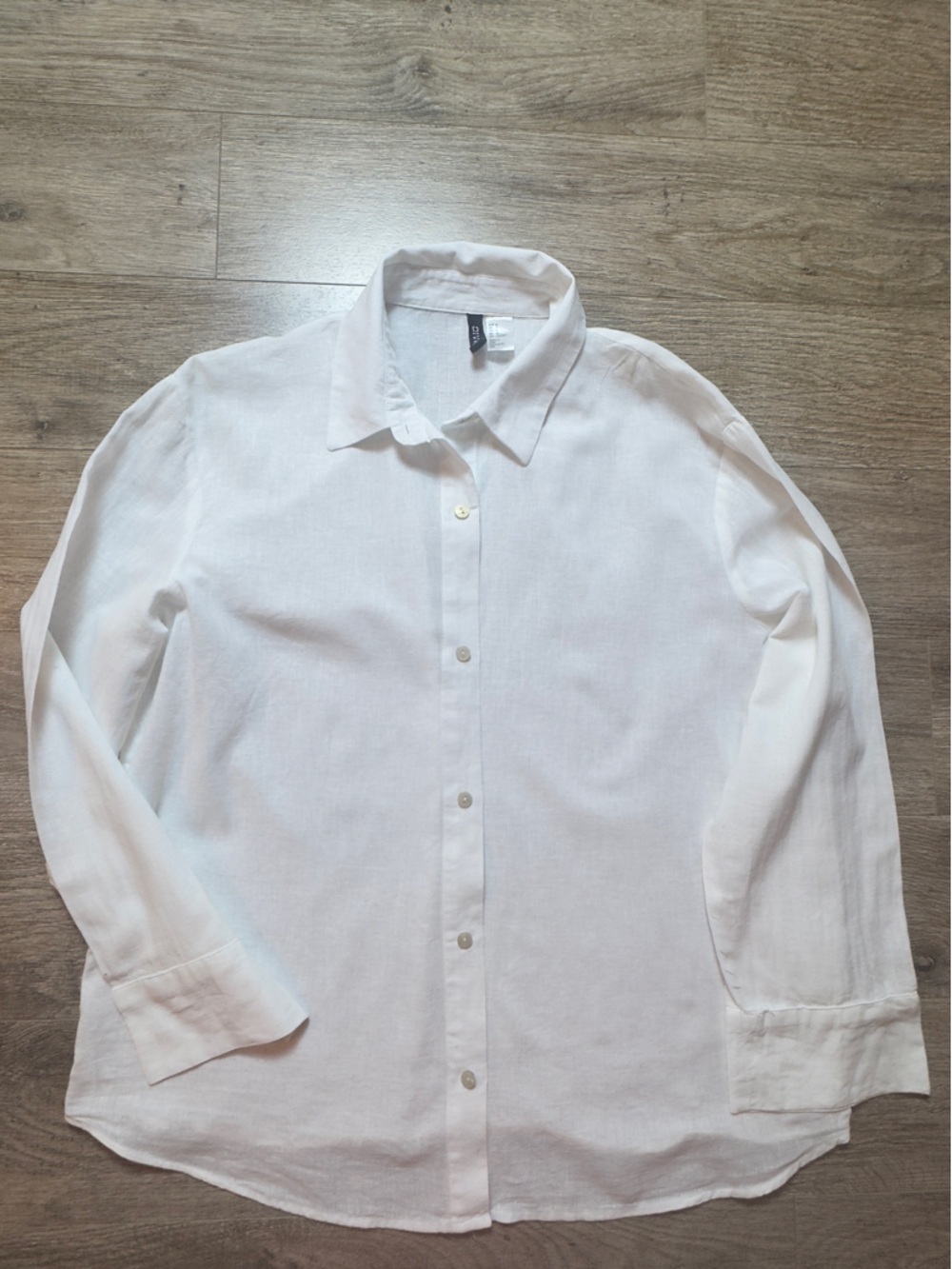 H&M White Women's Long-Sleeve Button-Up Blouse